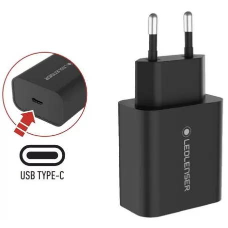 Carregador Led Lenser USB-C 20W - Série Ledlenser HF Carregador Led Lenser USB-C 20W - Série Ledlenser HF