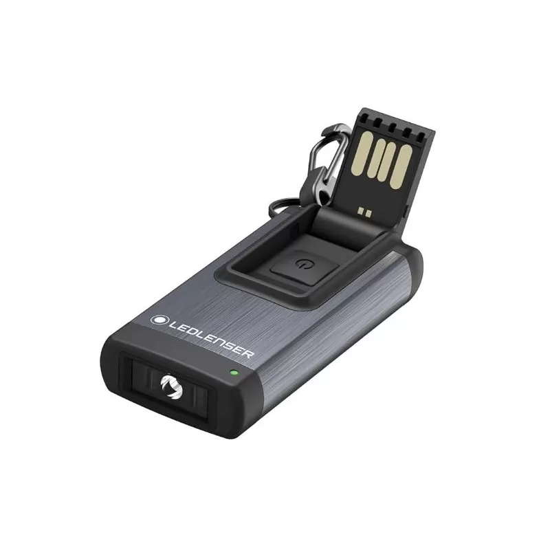 Chaveiro Led Lenser K4R Memória 4GB Cinza Recarregável USB-A Carregamento- OB