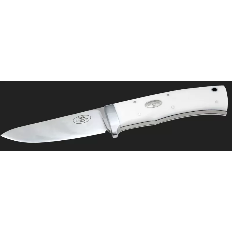 Fallkniven HK6cxL - Aço Damasco CowryX - Cabo Elforyn - Bainha de Couro Fallkniven HK6cxL - Aço Damasco CowryX - Cabo Elforyn - Bainha de Couro