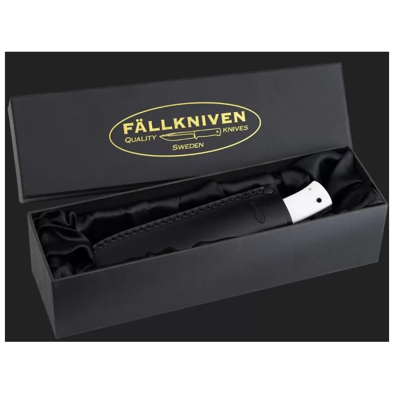 Fallkniven HK6cxL - Aço Damasco CowryX - Cabo Elforyn - Bainha de Couro