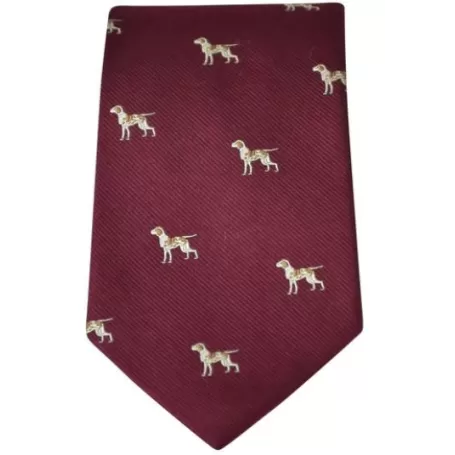 Gravata Oxford Blue Dog Silk Wine