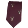 Gravata Oxford Blue Deer Silk Wine