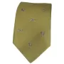 Gravata Oxford Azul Patos II Seda Dourada