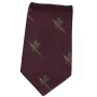 Gravata Oxford Azul Faisão Seda Vinho