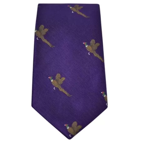 Gravata Oxford Azul Faisão Seda Roxa Gravata Oxford Azul Faisão Seda Roxa