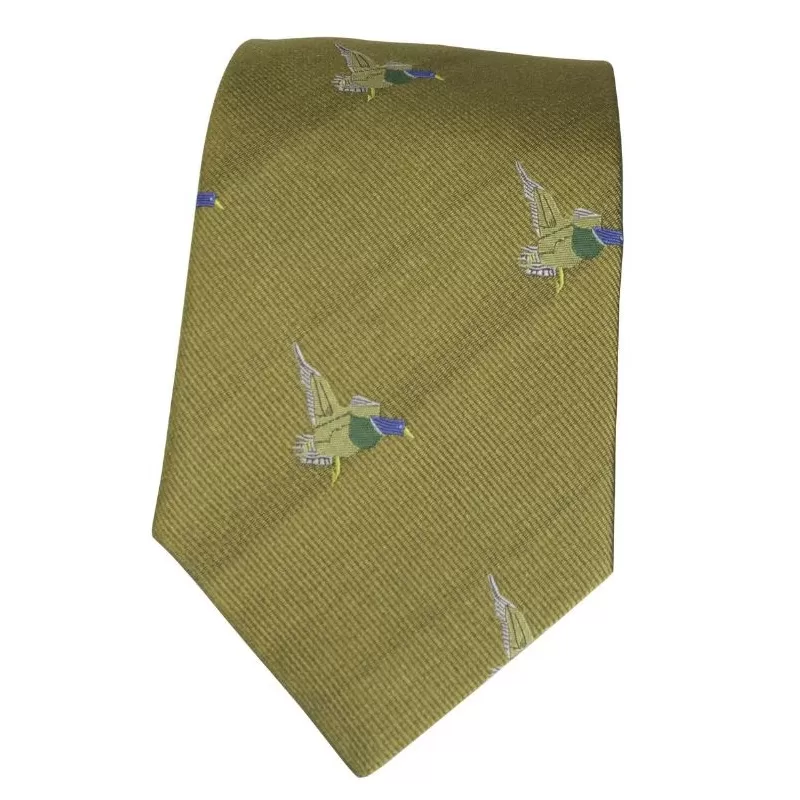 Gravata Oxford Azul Patos Seda Dourada Gravata Oxford Azul Patos Seda Dourada