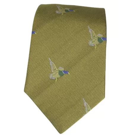 Gravata Oxford Azul Patos Seda Dourada Gravata Oxford Azul Patos Seda Dourada