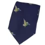 Gravata de seda azul marinho Oxford Ducks