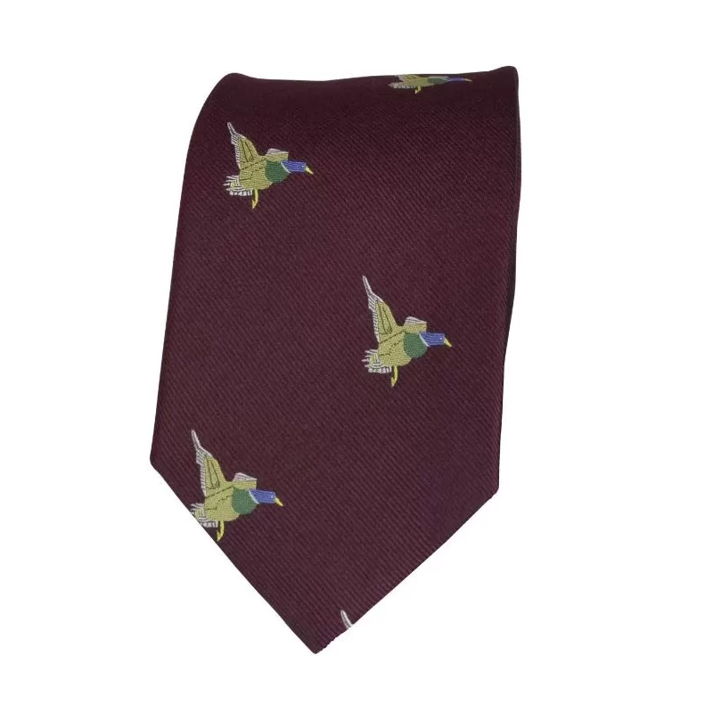 Gravata Oxford Blue Ducks de seda vinho Gravata Oxford Blue Ducks de seda vinho