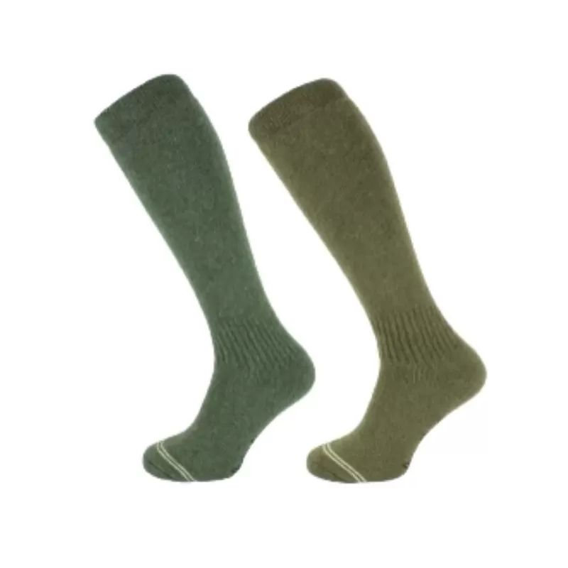 Meias altas de lã Oxford Blue (pacote com 2) Verde cáqui/verde Meias altas de lã Oxford Blue (pacote com 2) Verde cáqui/verde