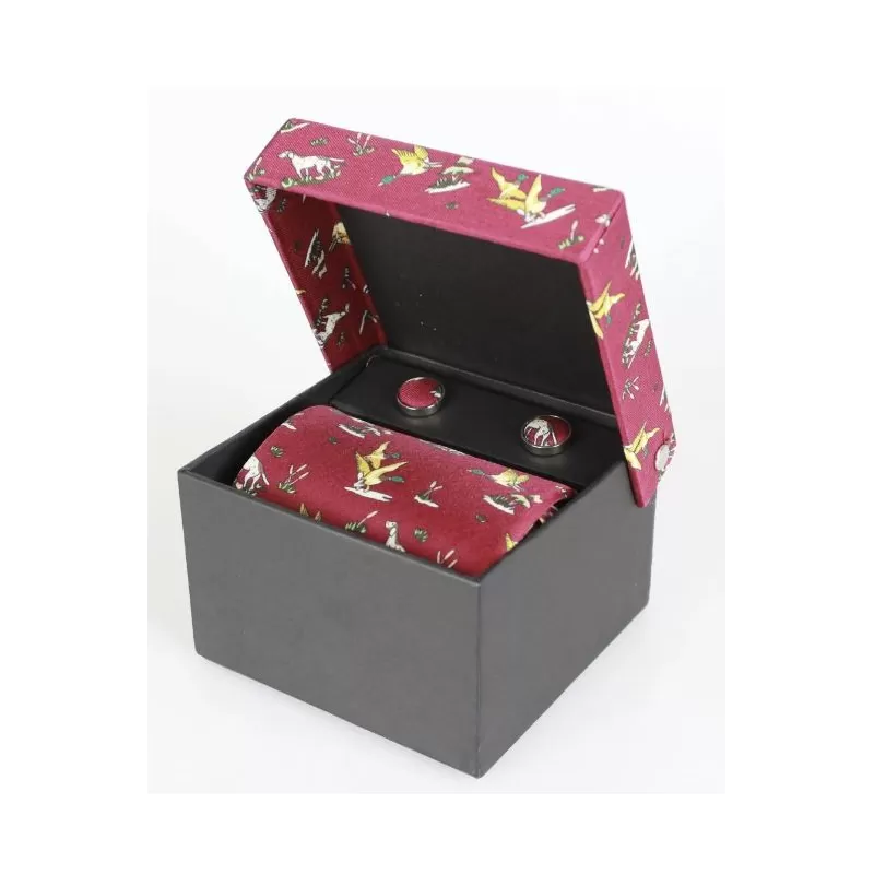 Caixa de gravatas e abotoaduras Oxford Blue Wine Caixa de gravatas e abotoaduras Oxford Blue Wine