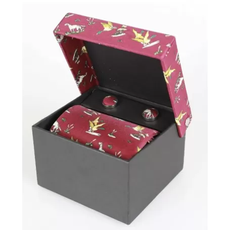 Caixa de gravatas e abotoaduras Oxford Blue Wine Caixa de gravatas e abotoaduras Oxford Blue Wine