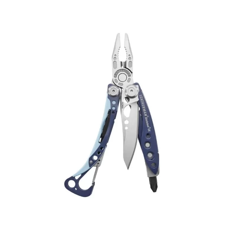 Leatherman Skeletool CX azul, sem bainha, caixa de papelão Leatherman Skeletool CX azul, sem bainha, caixa de papelão