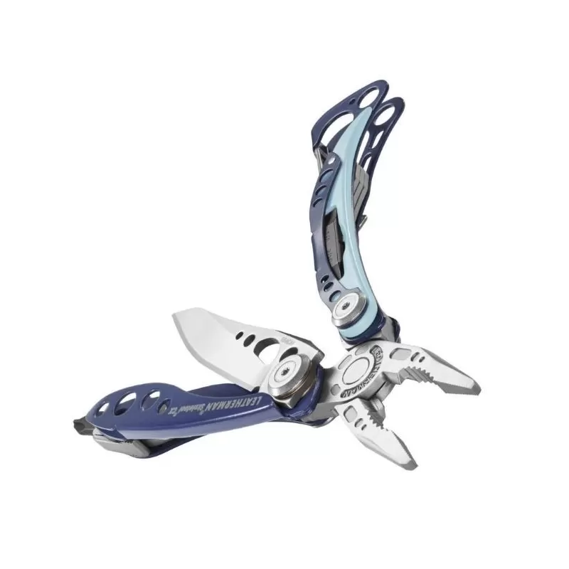 Leatherman Skeletool CX azul, sem bainha, caixa de papelão