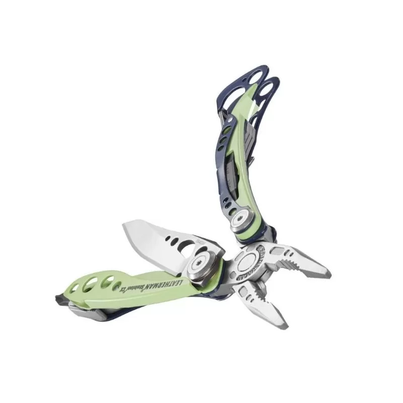 Leatherman Skeletool CX verde claro, sem bainha, caixa de papelão
