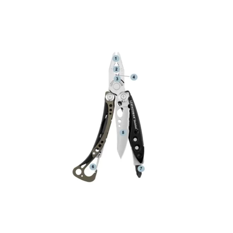 Leatherman Skeletool CX verde claro, sem bainha, caixa de papelão