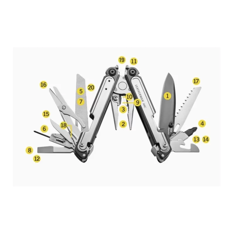 Leatherman ARC, bainha de nylon cinza, kit de bits parcial (7 bits)