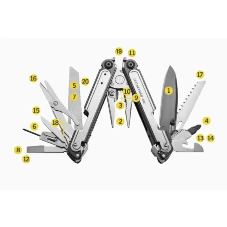Leatherman ARC, bainha de nylon cinza, kit de bits parcial (7 bits)