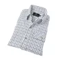 Camisa Oxford Azul Tattersall para Meninos Manga Longa Azul