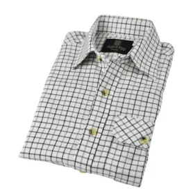 Camisa Oxford Blue Tattersall para niños manga larga Red