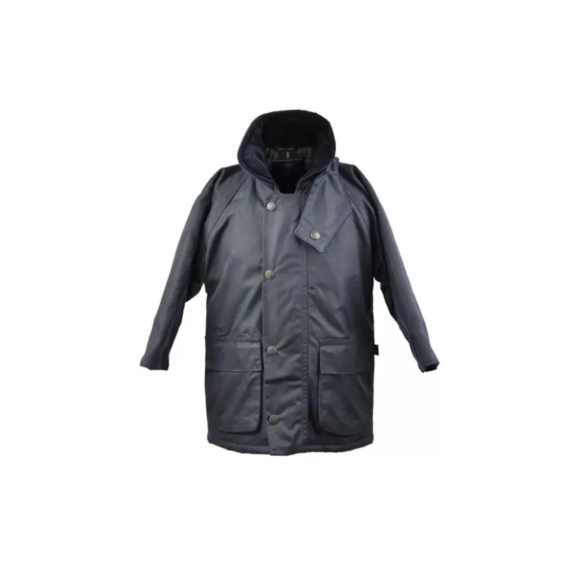 Jaqueta Oxford Azul Encerada Knightsbridge para Meninos Azul Marinho