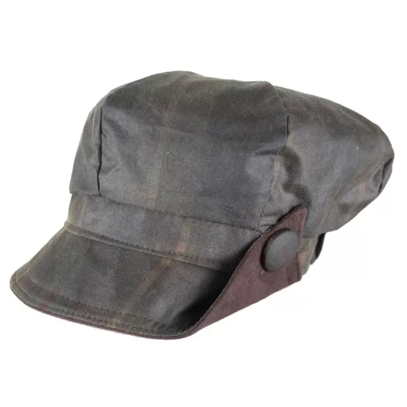 Boné Oxford Blue Lilly Tartan Honey Waxed Boné Oxford Blue Lilly Tartan Honey Waxed