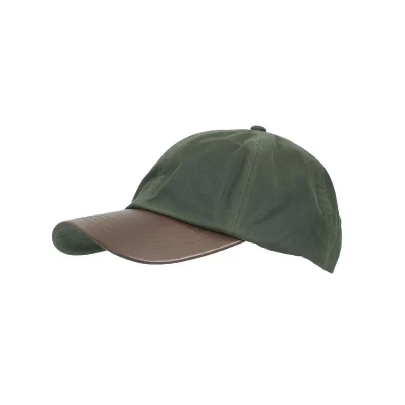 Boné Oxford Blue Peak Baseball Couro Ceroso Verde