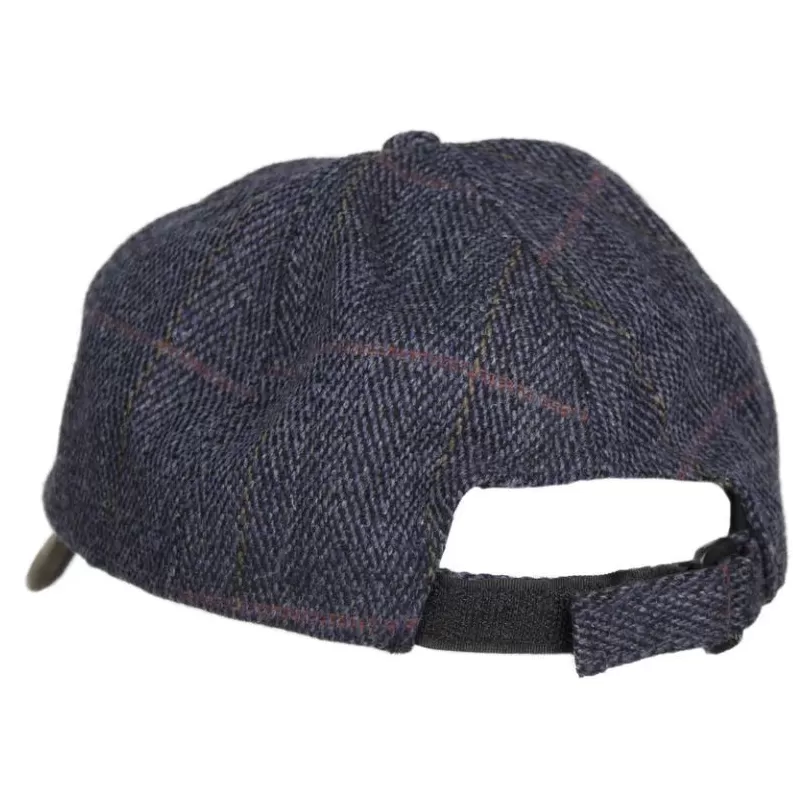 Boné de beisebol Blue Peak Tweed Couro Oxford Azul