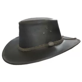 Sombrero Oxford Blue Aussie Junior piel Brown