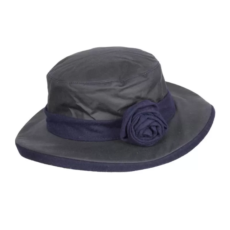 Chapéu Oxford Encerado Azul Rosa Marinho