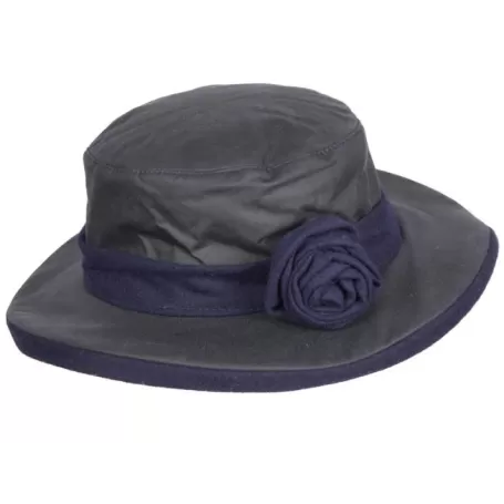 Chapéu Oxford Encerado Azul Rosa Marinho