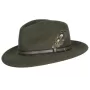 Chapéu de feltro Oxford azul Fedora unissex cáqui