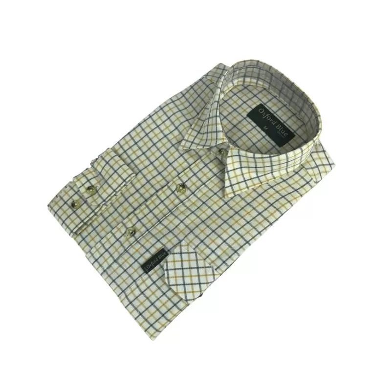 Camisa Oxford Azul Fiskar Amarela Camisa Oxford Azul Fiskar Amarela