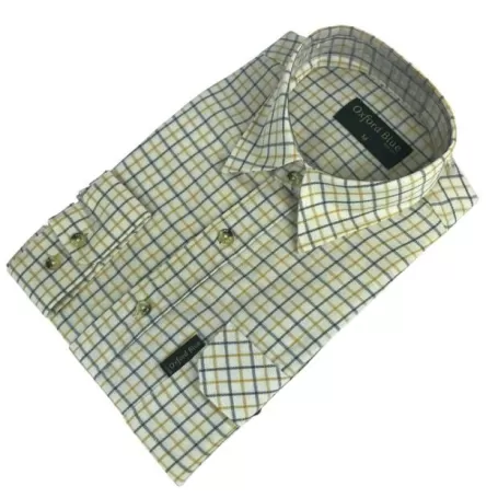 Camisa Oxford Azul Fiskar Amarela Camisa Oxford Azul Fiskar Amarela