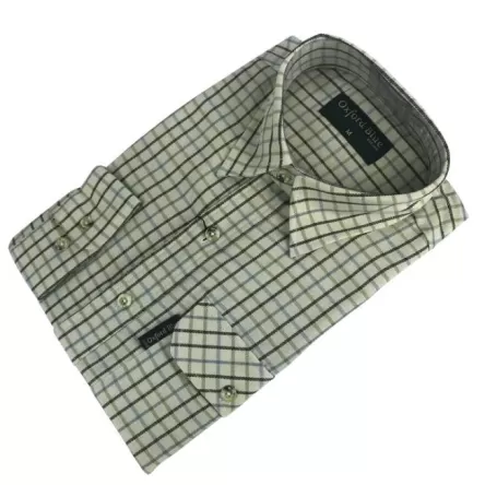Camisa Oxford Azul Perth Marrom, Camisa Oxford Azul Perth Marrom,