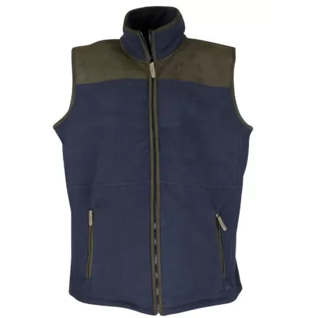 Colete Oxford Azul Marinho de Lã Bonded Colete Oxford Azul Marinho de Lã Bonded