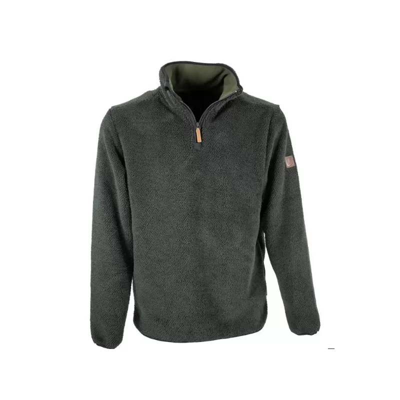 Suéter Oxford Blue Fleck Fleece com zíper de um quarto, verde