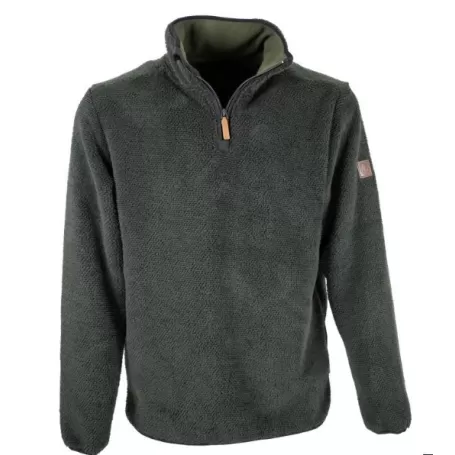 Suéter Oxford Blue Fleck Fleece com zíper de um quarto, verde