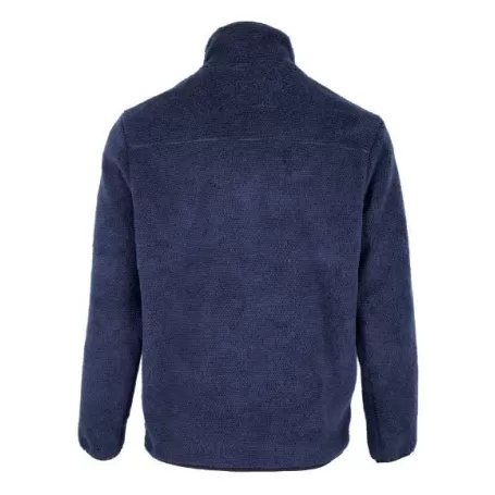 Suéter Oxford Blue Fleck Fleece com zíper de um quarto azul marinho