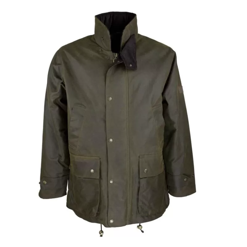 Jaqueta Oxford Azul Kingsbridge Caramelo Encerada