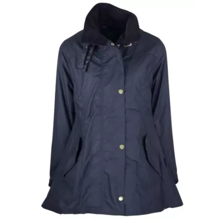 Jaqueta Oxford Azul Olivia Azul Marinho Encerada Jaqueta Oxford Azul Olivia Azul Marinho Encerada