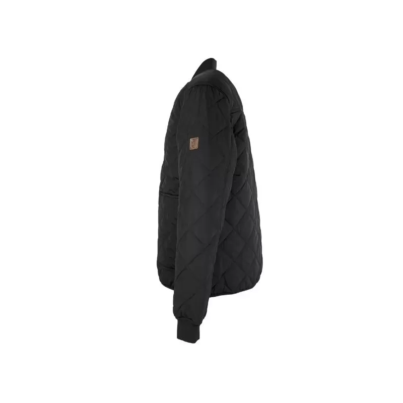 Jaqueta Oxford Azul Keswick Acolchoada Preta/Bege