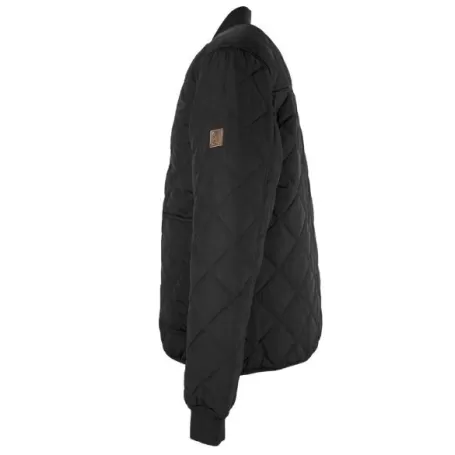 Jaqueta Oxford Azul Keswick Acolchoada Preta/Bege