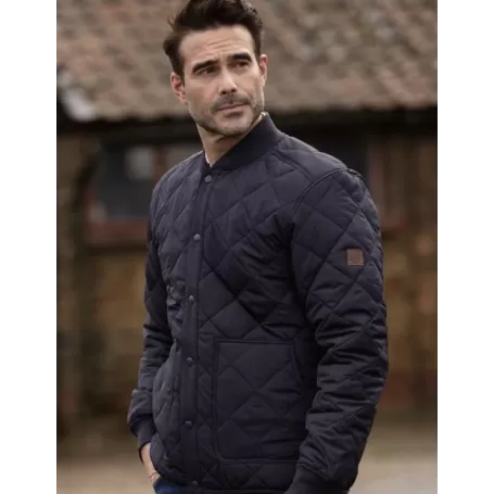 Jaqueta Oxford Azul Keswick Acolchoada Marinho/Bege Jaqueta Oxford Azul Keswick Acolchoada Marinho/Bege