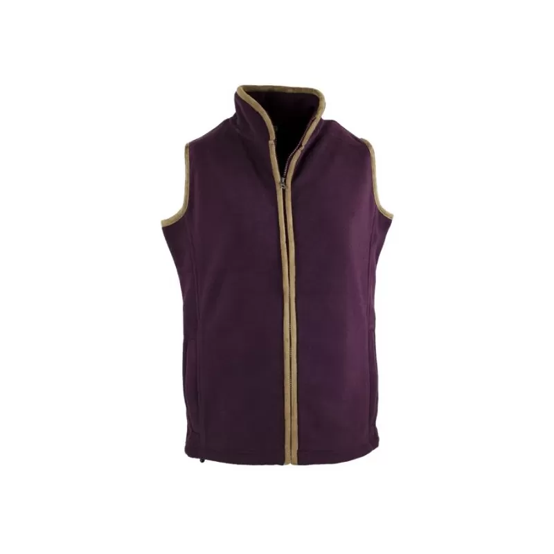 Colete Oxford Azul Ameixa Feminino Fleece