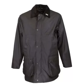 Chaqueta encerada Oxford Blue Countryman Padded Brown