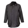 Jaqueta Oxford Countryman Azul Acolchoada Marrom Encerada