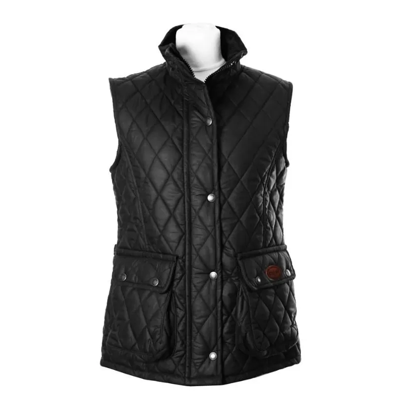 Colete Oxford Azul Newbury Quilted Preto Encerado Colete Oxford Azul Newbury Quilted Preto Encerado