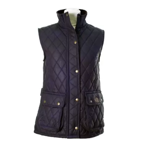 Colete Oxford Azul Newbury Quilted Azul Marinho Encerado Colete Oxford Azul Newbury Quilted Azul Marinho Encerado