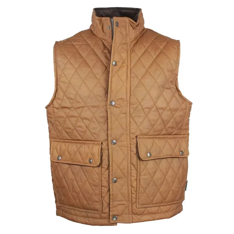 Colete Oxford Azul Kensington Acolchoado Areia Encerado